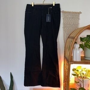 U.S. Polo Assn. Black Studded Flare Denim Jeans Sz.10 NWT!